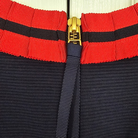 Boden NWT Polperro Ottoman Dress Navy Blue Red Sheath Pencil  8 Office Preppy - Picture 11 of 13